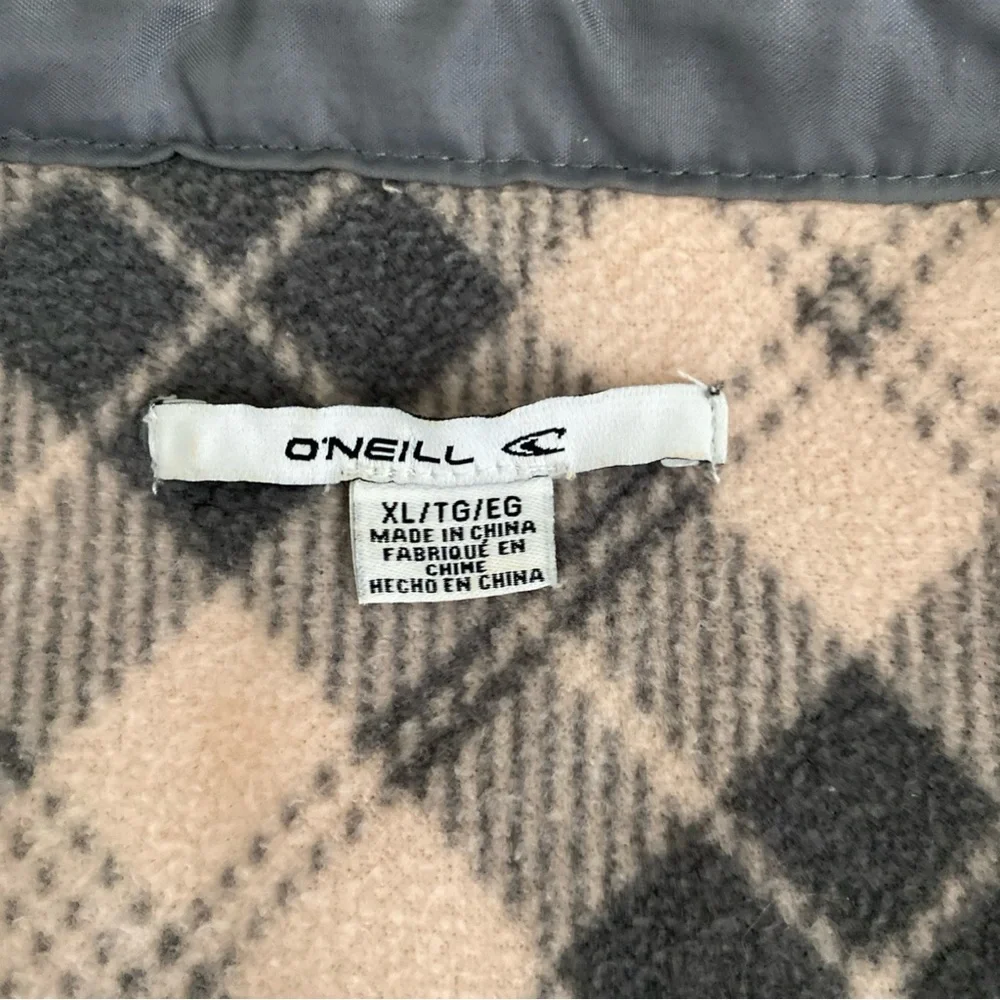 O’Neill Plaid Snap Button Shacket Fleece Women’s XL - Picture 5 of 10